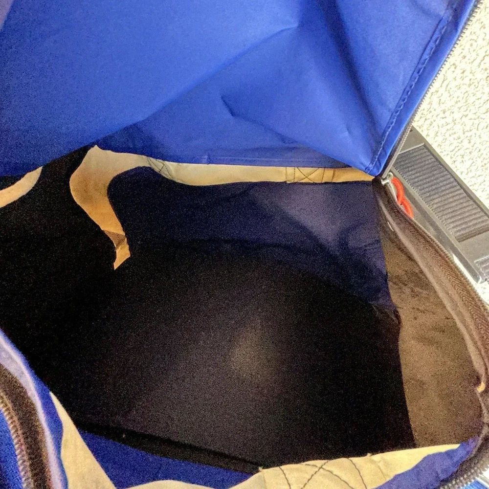 VTG Polo Sport Ralph Lauren Tote Blue White Expandable Duffle Bag (read desc)
